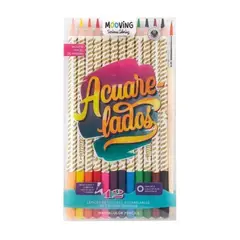 MOOVING - - Estuche 12 Lapices Colores Acuarelables Premium