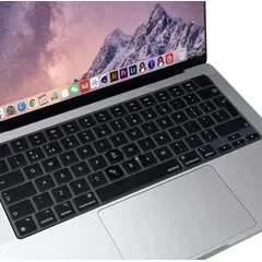 GENERICO - Cubre Teclado de Silicona para MacBook Pro 13 A1706 / A1989 / A2159 Negro