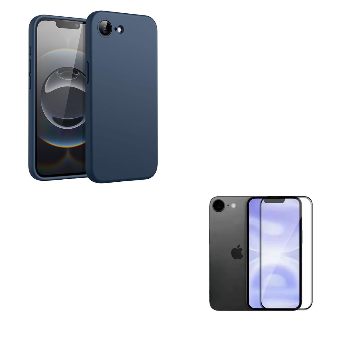 GENERICO - Carcasa Lamina de Vidrio Compatible Con iPhone 17e Azul Oscuro