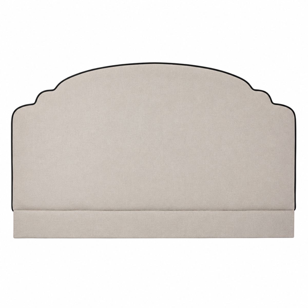 PAUZA - Respaldo Tapizado modelo Neruda beige claro Super king
