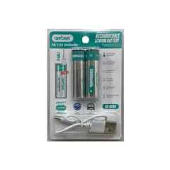 GENERICO - Pilas Recargables AA USB-C 2800mWh con Cable de Carga