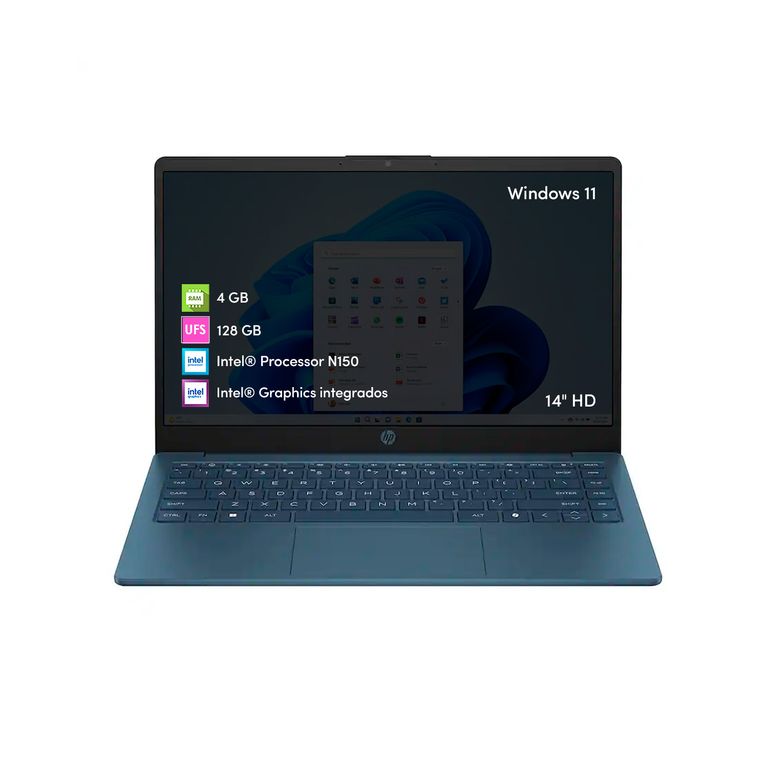 Notebook Intel N150 4GB 128GB 14 HD Win11 Azul