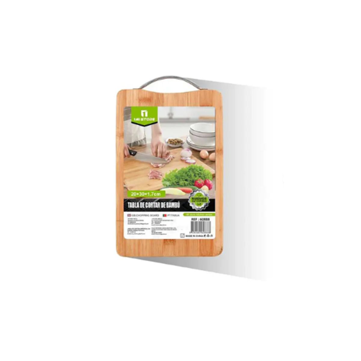 GENERICO - Tabla De Cortar Bambu 20X30CM Madera Cocina