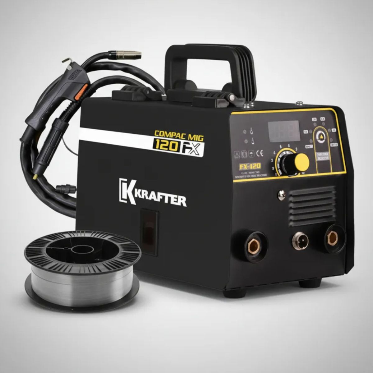 KRAFTER - Soldadora 3 En 1 - Mig Tig Arco 120A Pantalla Digital - Krafter