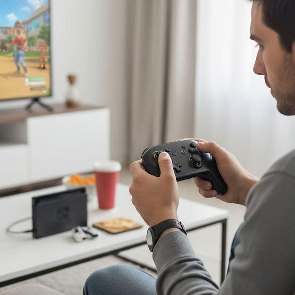 GENERICO - Control Inalámbrico Ergonómico Compatible Con Consola Switch