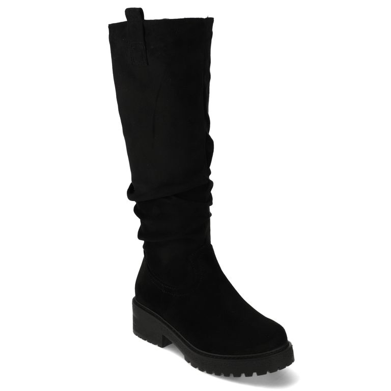 Bota Caña Alta Fruncida Negro