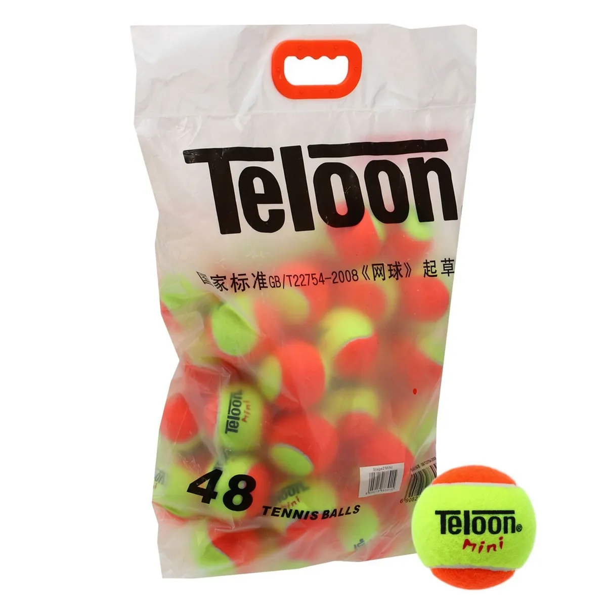 TELOON - Pack 48 Pelotas de Tenis para Niños - Stage 2