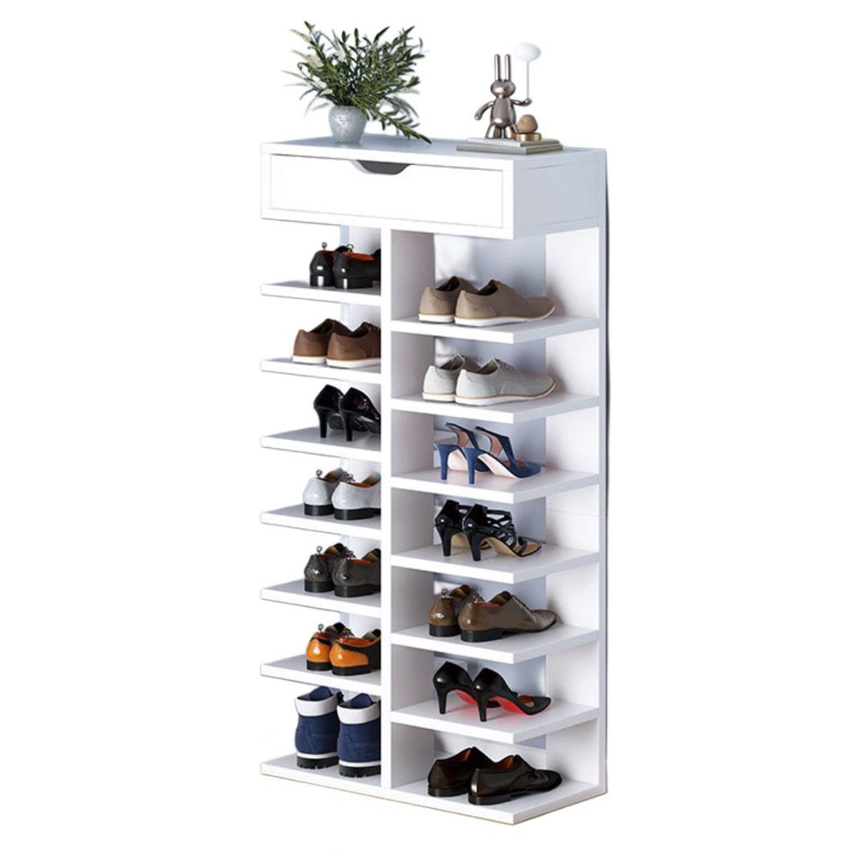 ACTUAL - Zapatero Organizador de Calzado 7 Niveles Rack para Zapatos Resistente y Fácil Armado