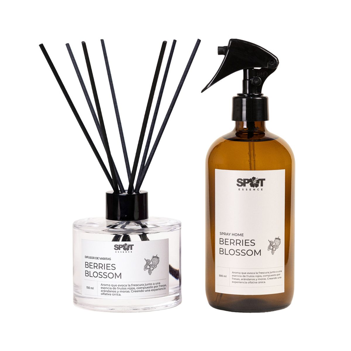 SPOT ESSENCE - Pack Home Spray + Difusor de Varillas Berries Blossom Spot Essence