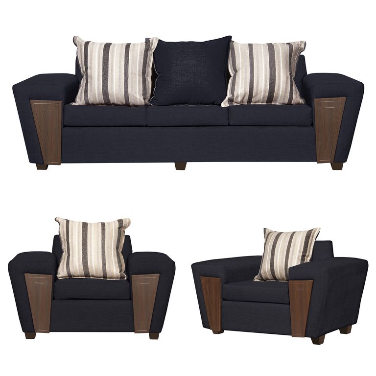 JUEGO DE LIVING 3-1-1 CRETA Negro