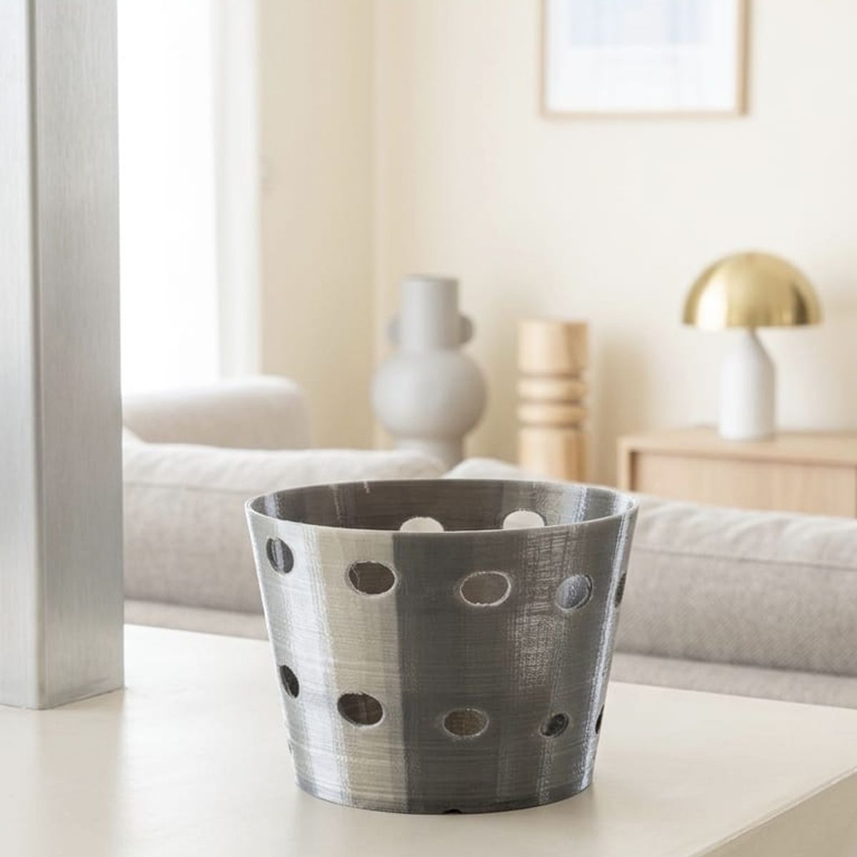GENERICO - Macetero para orquídeas GRANDE Titanium  Linea  LUX