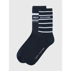 TOMMY HILFIGER - Pack De 2 Calcetines De Rayas Azul