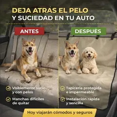 MOVI - Funda Protectora Impermeable Asiento Auto Mascotas Universal Lavable - para Perros y Gatos