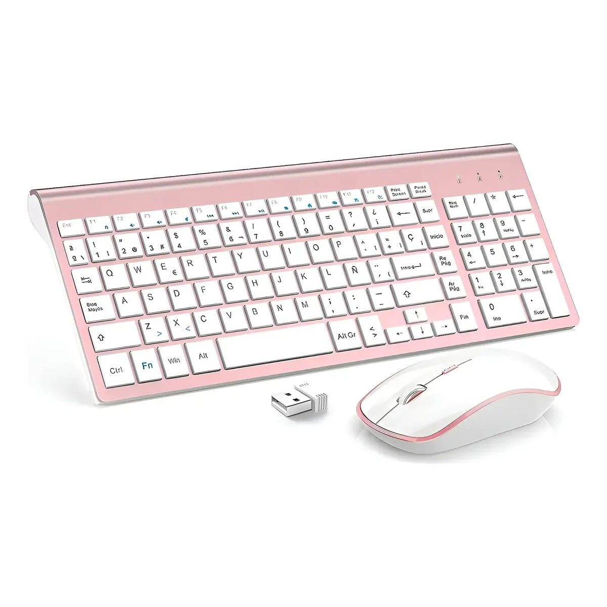 GENERICO - Kit De Teclado Y Mouse Inalámbricos Con Receptor Usb Español BELUG
