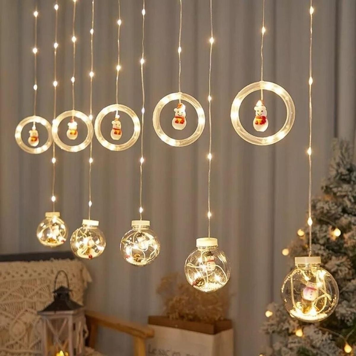 PASTELERIUSCL - Luces Navideñas Cascada Guirnaldas Navidad Luces Calida 3010 Cálida