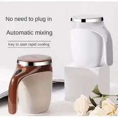 GENERICO - Tazón De Cafe Con Revolvedor Automático Eléctrico