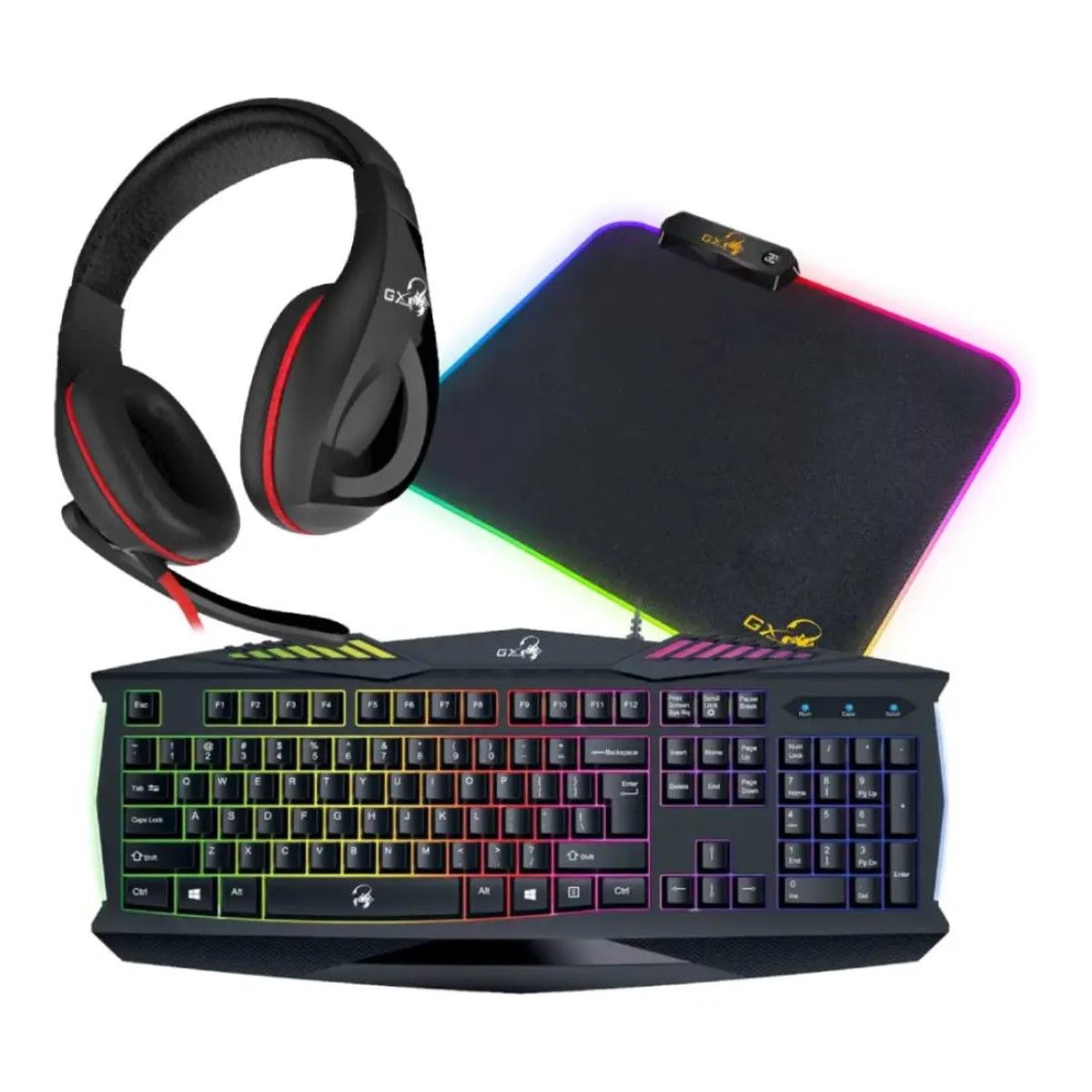 GENERICO - Combo Gamer Genius Killer K220 teclado+mousepad+audifonos BELUG