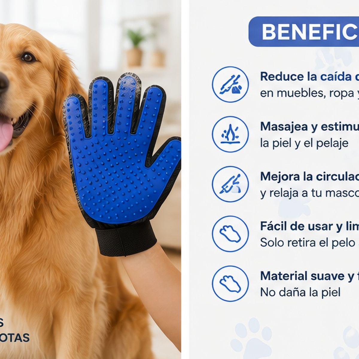MOVI - Set de Guante Quita Pelo Para Mascotas Reutilizable Removedor De Pelusas Y Pelos