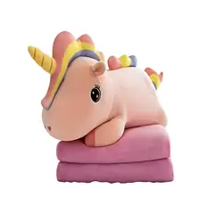 GENERICO - Manta Peluche Térmica 2-en-1 - Formato 1 Plaza 80x180 cm rosa