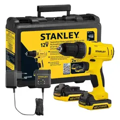 STANLEY - Taladro Rotación 12V con 2 baterías SCD121S2K-B2