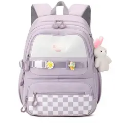 GENERICO - Mochila Escolar Para Niña Adolescente Gran Capacidad Estudia Violeta
