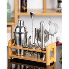 IRM - Juego de coctelera de Acero Inoxidable Reutilizable y Duradero de 14 piezas bartender