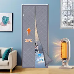 NEBLISUR - Cortina Puerta Con Aislamiento Térmico Magnético Tela,80x200cm,Protección contra el frío