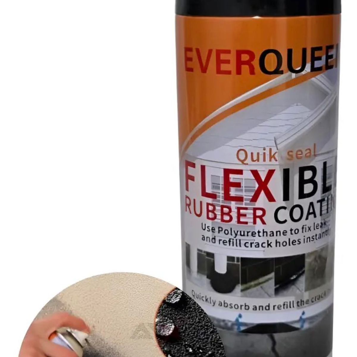 GENERICO - Spray Tapagoteras Techo Sellador Impermeable Gotera Negro