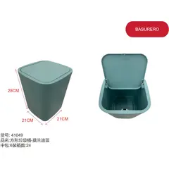 GENERICO - Basurero (AZUL - 28CM*21CM*21CM) 41049