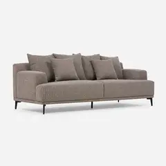 ROSEN - Sofá Soho 3 Cuerpos Tela Marrón