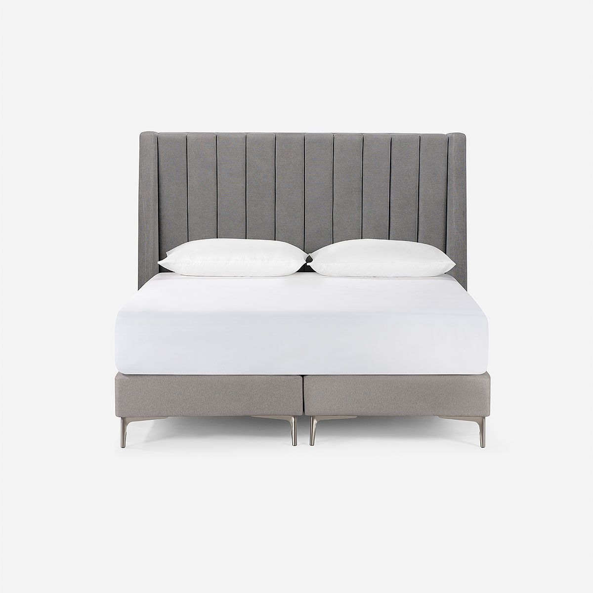 ROSEN - Respaldo New Brickell Tela Queen Color Acero