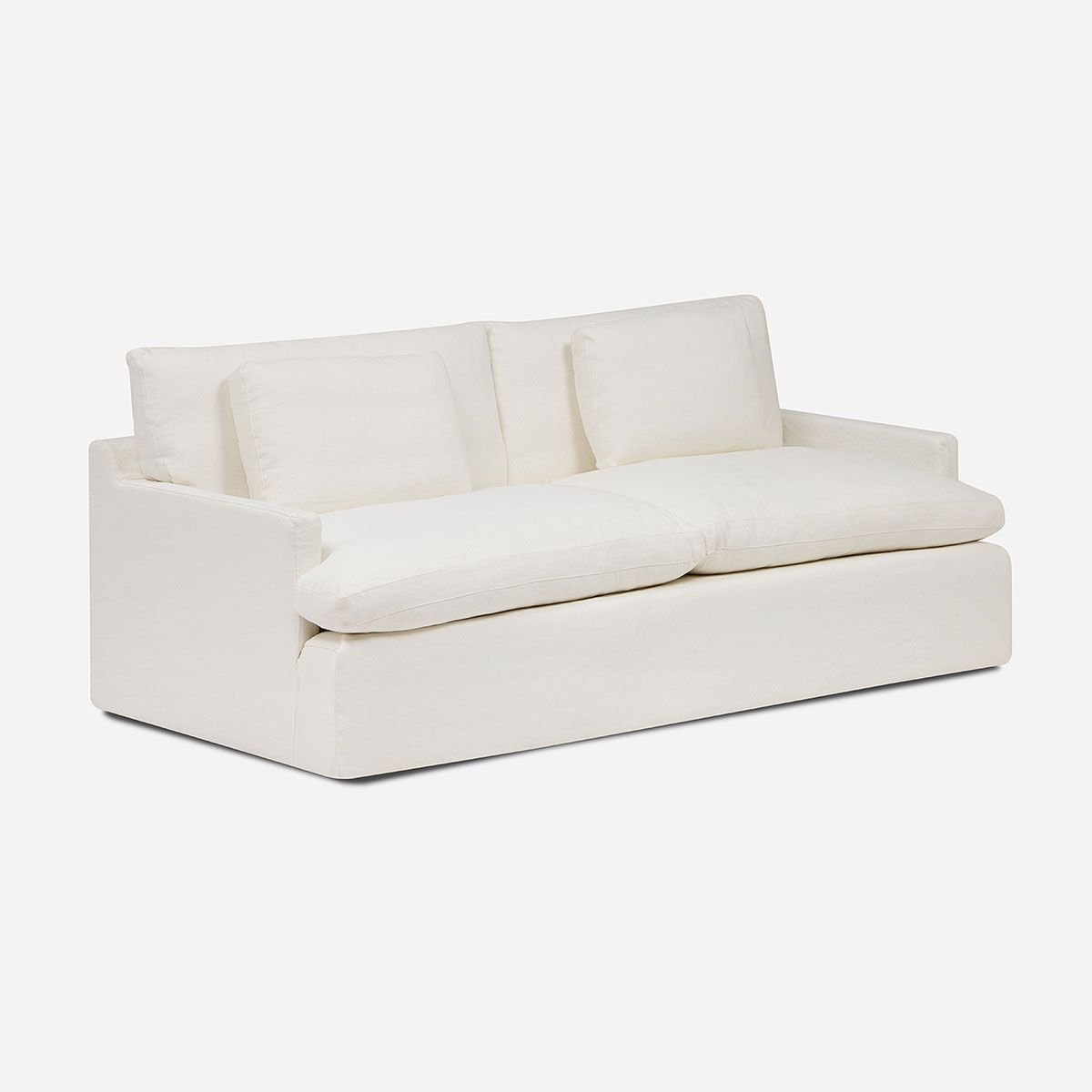 ROSEN - Sofá Aguascal 3 Cuerpos Tela Blanca