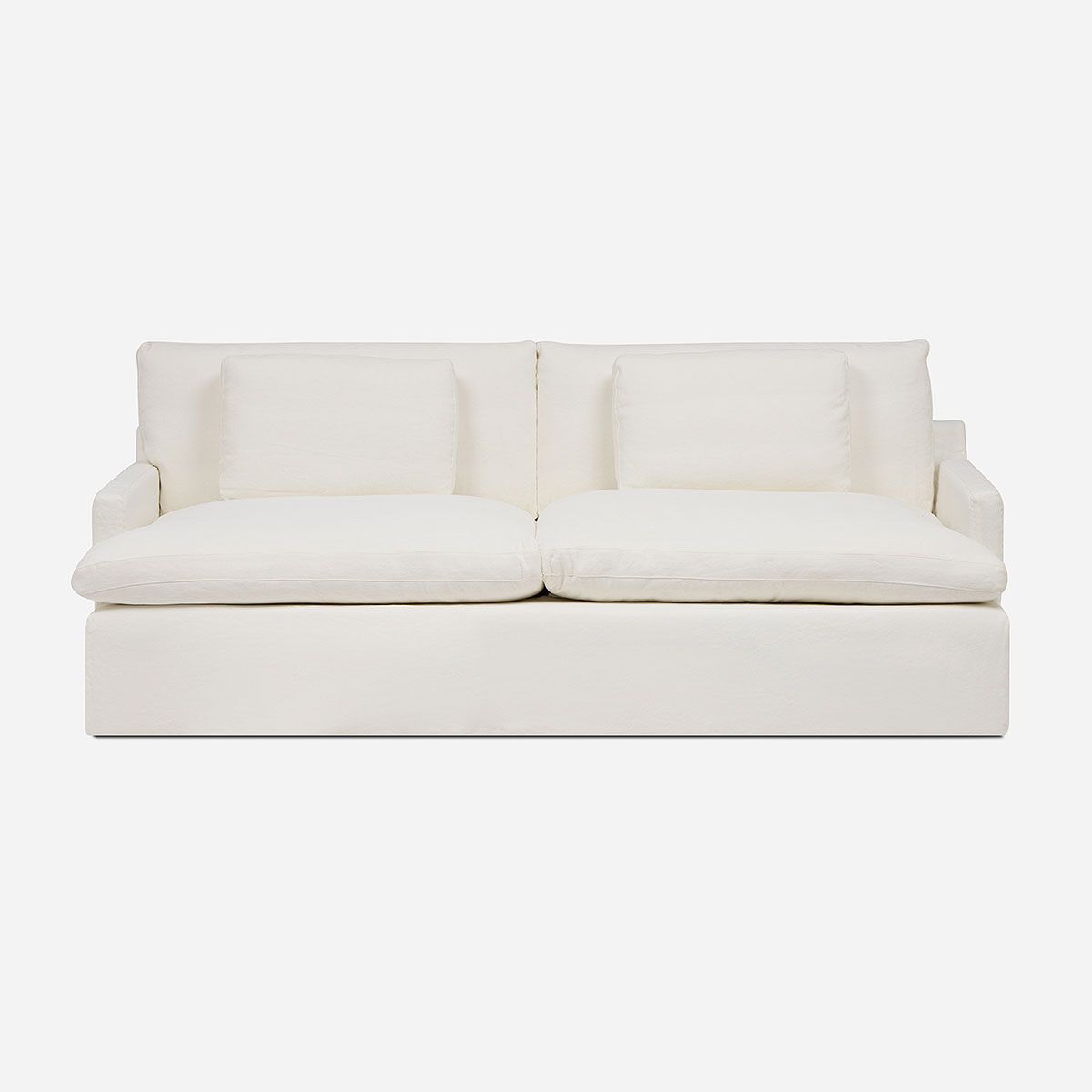 ROSEN - Sofá Aguascal 3 Cuerpos Tela Blanca