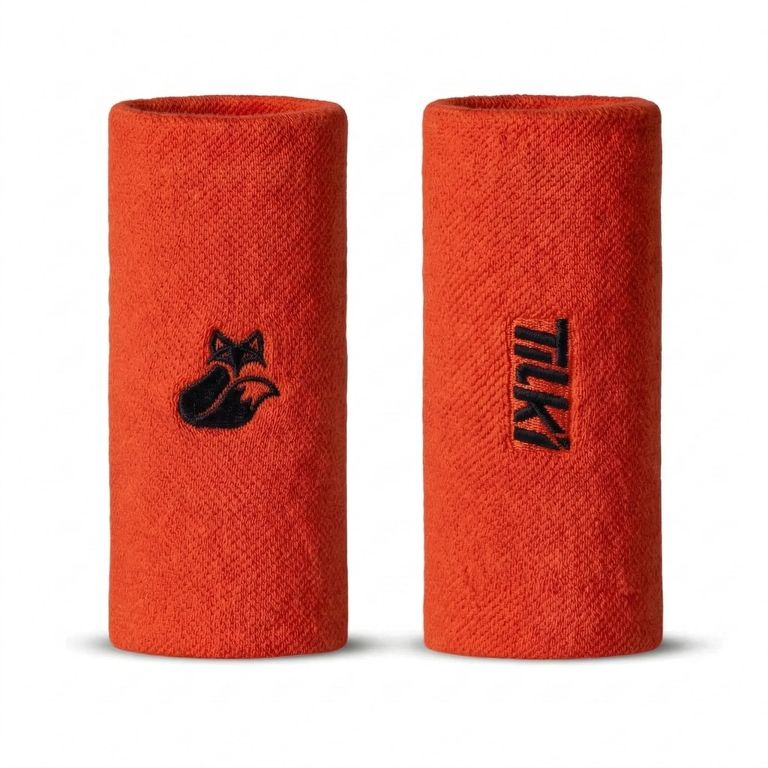 Munequera Larga XL Terry Naranja X2 Tenis Padel