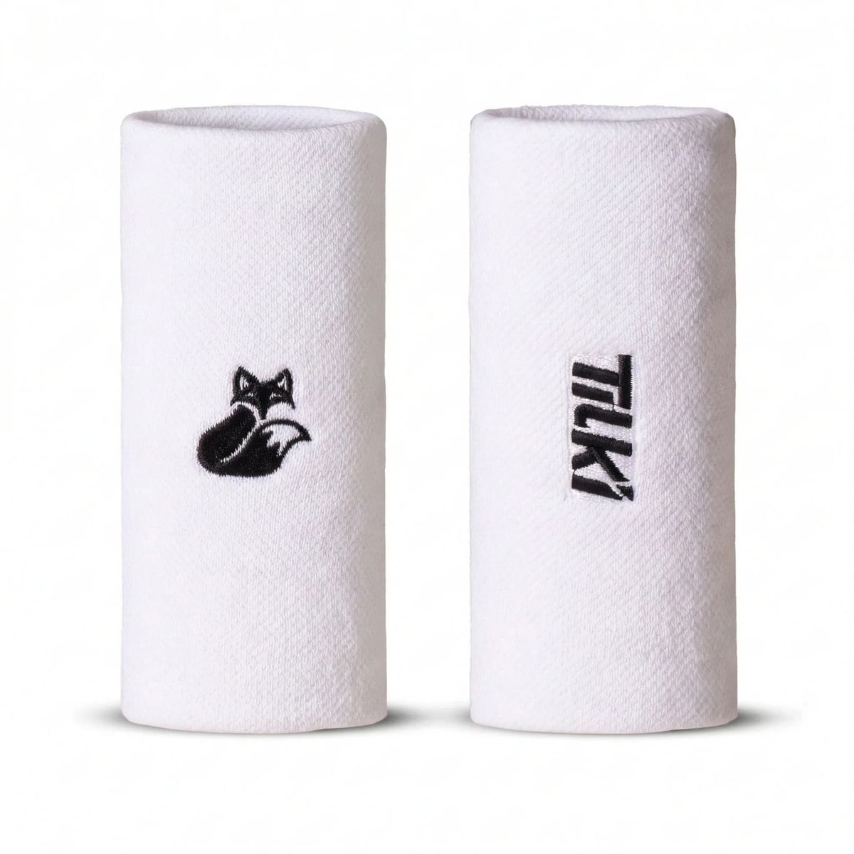 TILKI - Muñequera Tilki Larga XL Terry Blanca X2 Tenis Padel