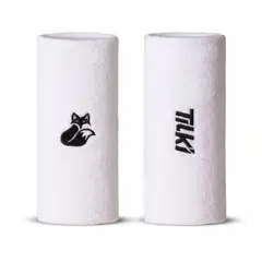 TILKI - Muñequera Larga XL Terry Blanca X2 Tenis Padel