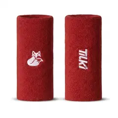 TILKI - Muñequera Larga XL Terry Roja X2 Tenis Padel