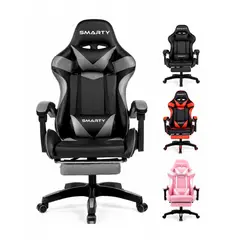 SMARTY - Silla Gamer Vector Ergonómica Reclinable Con Reposapiés