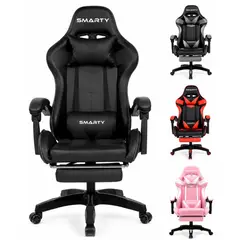 SMARTY - Silla Gamer Vector Ergonómica Reclinable Con Reposapiés