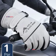 UTILISIMO - Guantes Esquí Gris Térmicos Impermeables TouchScreen Nieve Esquiar
