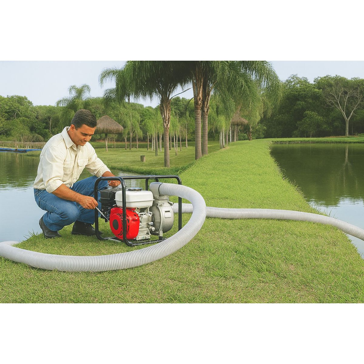 GENERICO - Motobomba de Agua 2 Pulgadas - Licencia Japonesa Profesional