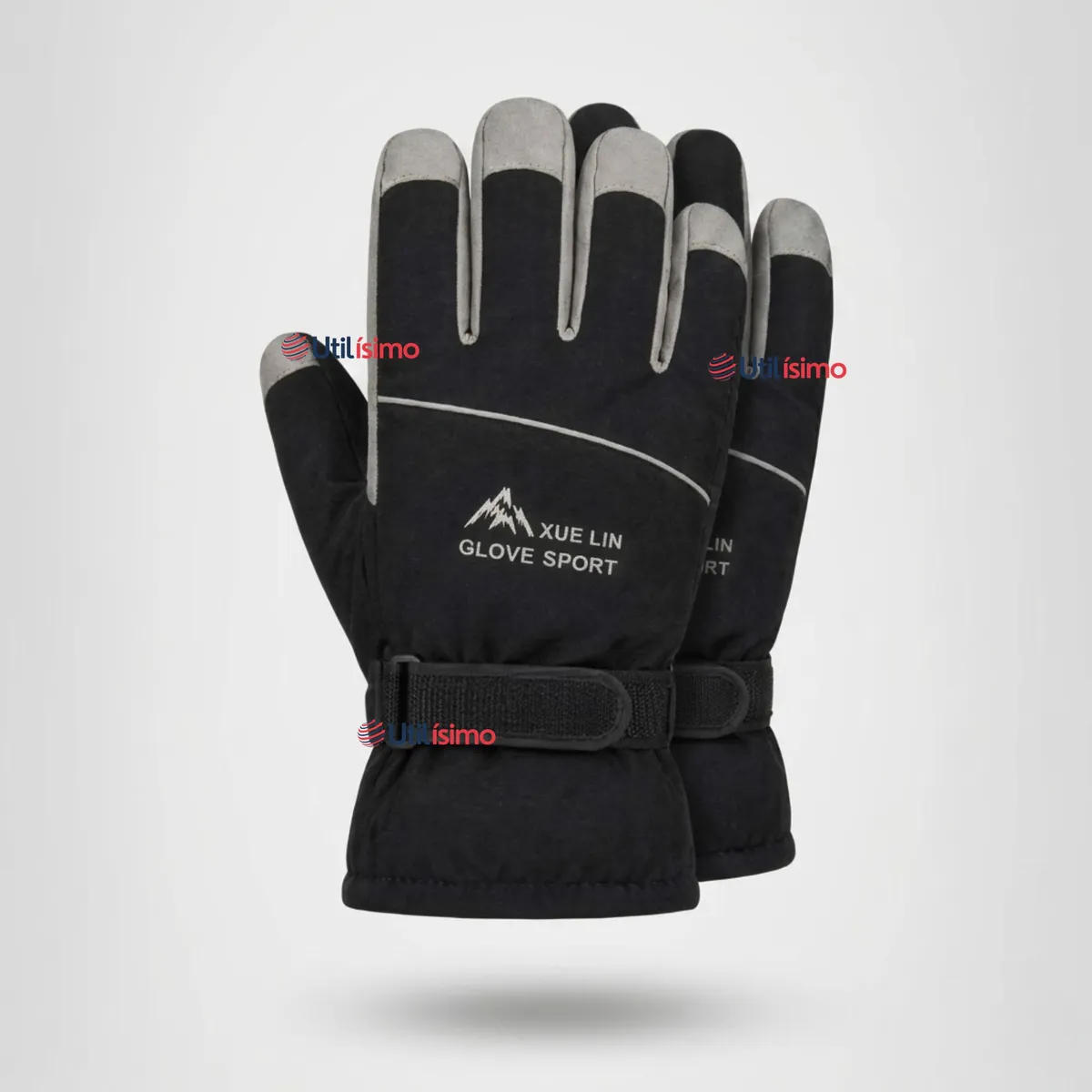 UTILISIMO - Guantes Esquí Negro Térmicos Impermeables TouchScreen Nieve Esquiar