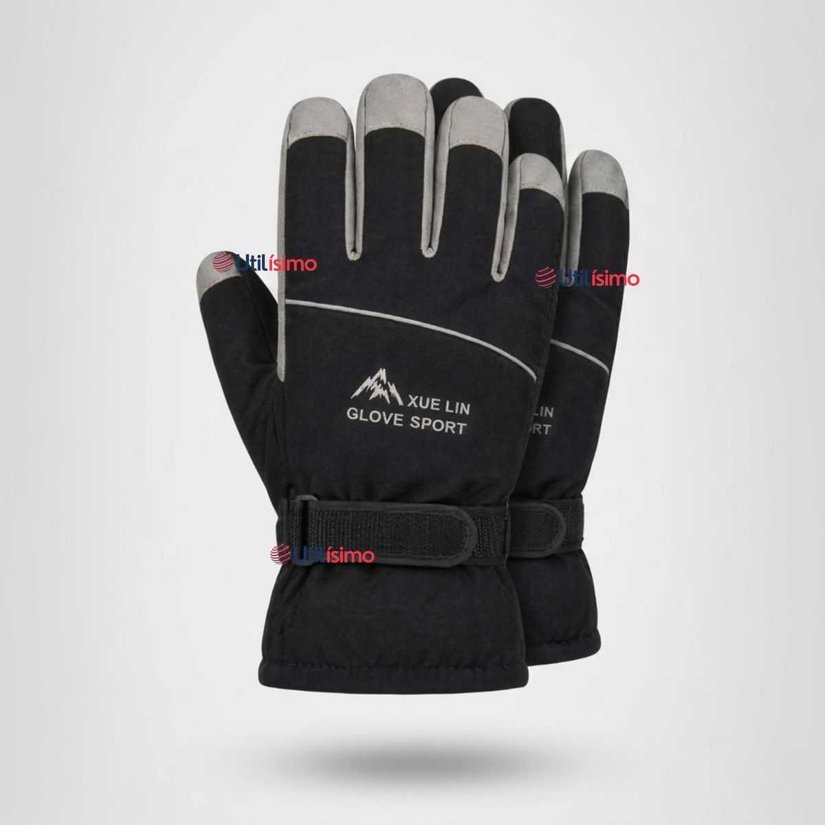 UTILISIMO - Guantes Esquí Negro Térmicos Impermeables TouchScreen Nieve Esquiar