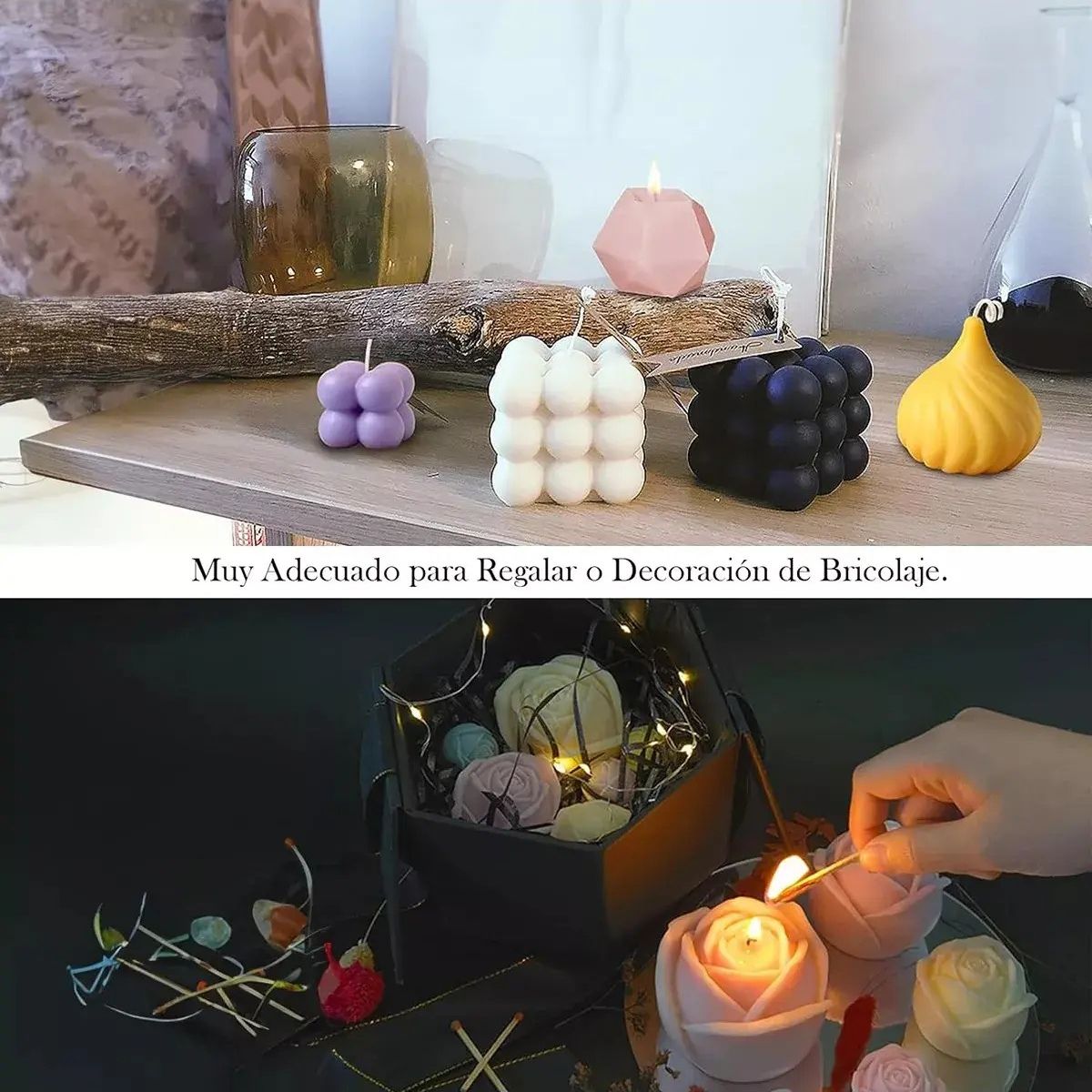GENERICO - Moldes De Silicona Para Velas Rubik 3d Resina Labg