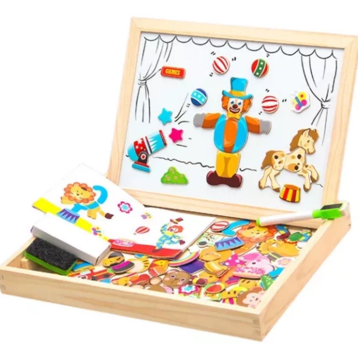 GENERICO - Circo Rompecabezas Magnético Montessori De Madera Niño