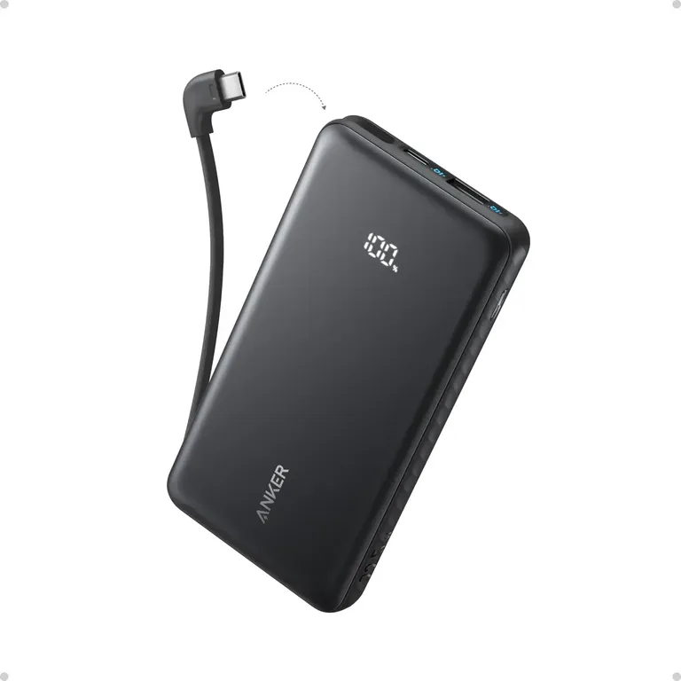 Power Bank 10000mAh Carga Rápida 22.5W Cable USB-C Integrado Zolo