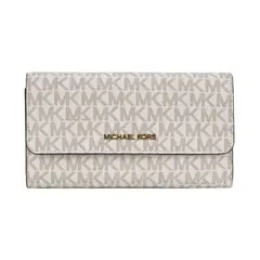 MICHAEL KORS - BILLETERA LARGA MUJER JET SET VAINILLA