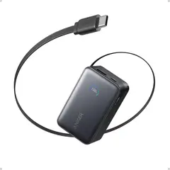ANKER - Cargador Portátil Power Bank Nano 10000mah Cable Retráctil 70cm