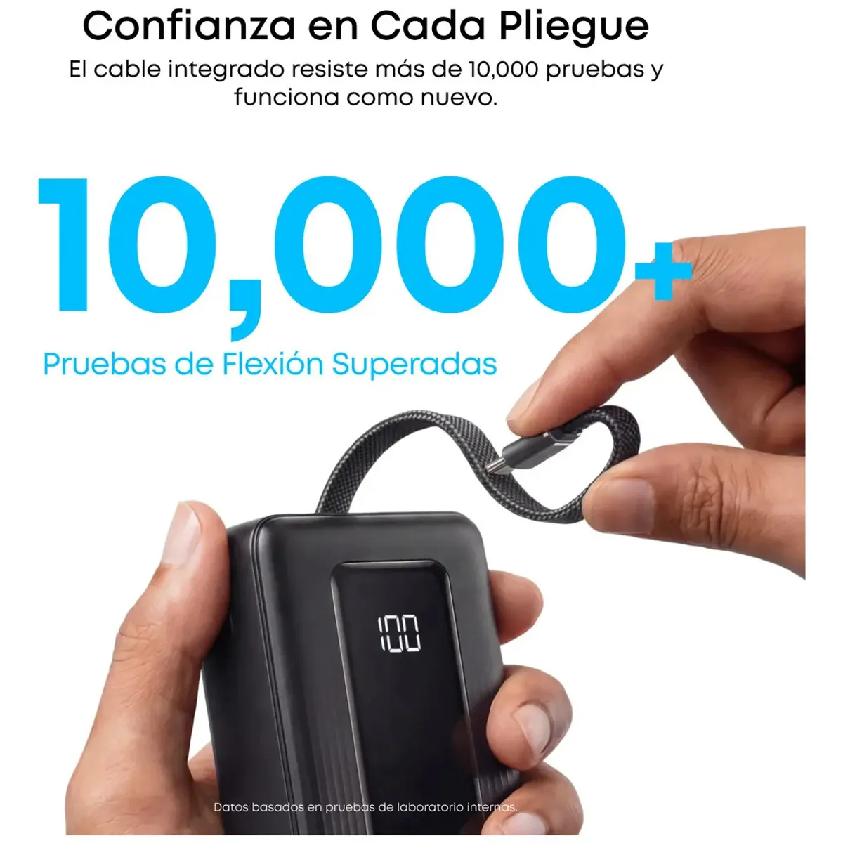 ANKER - Power Bank 20000mAh Carga Rápida 30W Cable USB-C Integrado Anker Zolo.