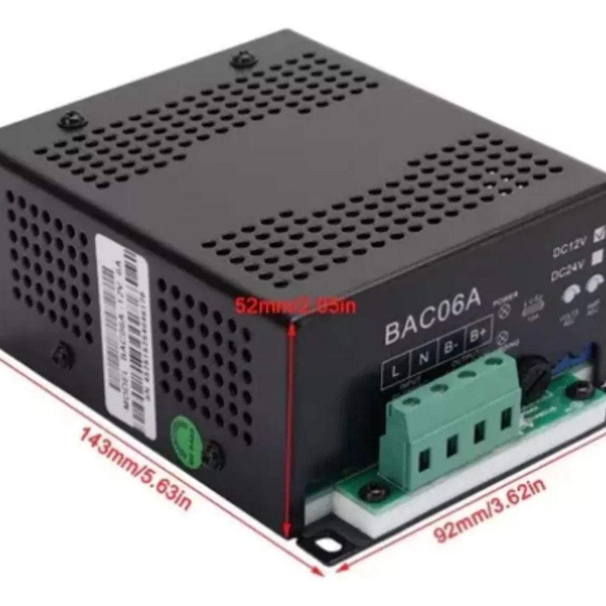 GENERICO - Mantenedor Y Cargador Inteligente De Batería Bac06a 12v Dc